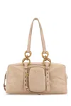 Prada Leather Handbag With Double Handles And Pocket