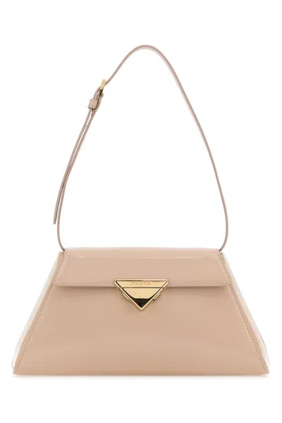 PRADA PRADA POWDER PINK LEATHER SHOULDER BAG