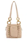 Prada Mini Dangle Leather Shoulder Bag In Neutral