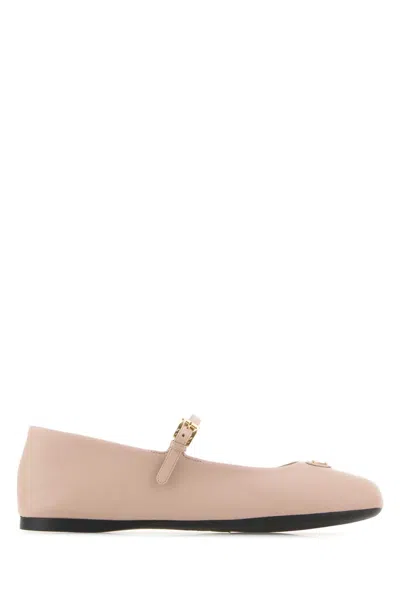 Prada Powder Pink Nappa Leather Ballerinas