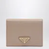 Prada Powder Pink Saffiano Leather Small Wallet In Neutral