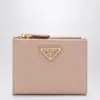 Prada Powder Pink Saffiano Wallet In Neutral