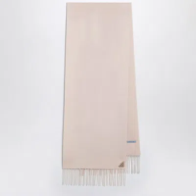 Prada Powder Pink Silk And Cashmere Scarf In Neutral