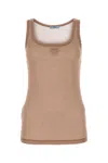 Prada Women's Powder Silk Tank Top In Pink