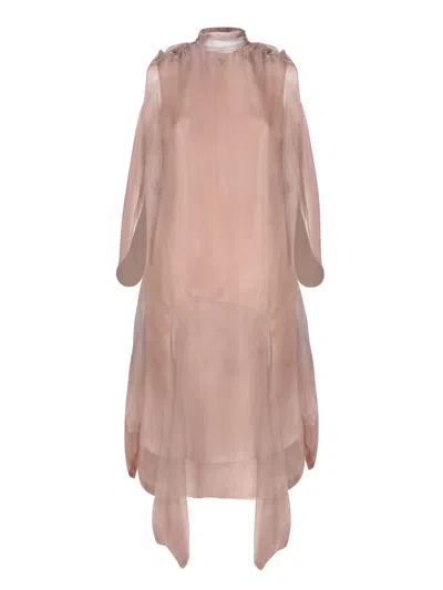 PRADA POWDER PINK VOILE DRESS