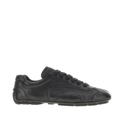 Prada Black Suede And Re Nylon Montecarlo Re Edition 2005 Sneakers In Multi