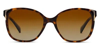 Pre-owned Prada Pr 01os Sunglasses Women Havana Square 55mm 100% Authentic In Purple