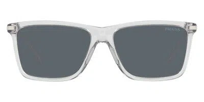 Pre-owned Prada Pr 01zs Sunglasses Transparent Gray Blue 58mm & Authentic