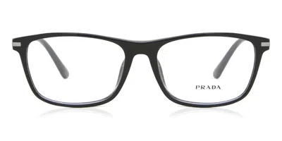 Prada Pr 01zvd Asian Fit 1ab1o1 Men's Glasses Black Size 56 - Free Lenses - Blue Light Block Available