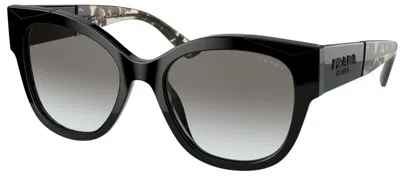 Pre-owned Prada Pr 02ws Black/grey Shaded (1ab-0a7) Sunglasses