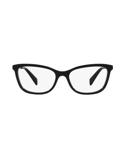 Prada Pr 02yv Woman Eyeglass Frame Black Size 54 Metal