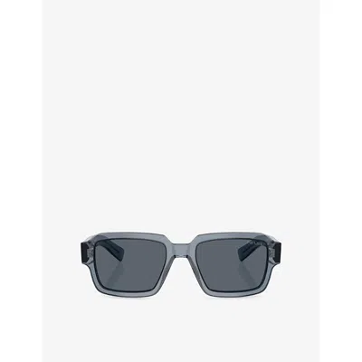 Prada Womens Blue Pr 02z Square-frame Acetate Sunglasses