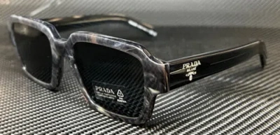 Pre-owned Prada Pr 02zs 13f07t Graphite Stone Men's 52 Mm Sunglasses