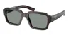Prada 0pr 02zs Bold Rectangular Tortoiseshell Sunglasses