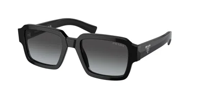 Pre-owned Prada Pr 02zs 1ab5s0 Black-dark Grey Sunglasses 50mm Authentic In Gray