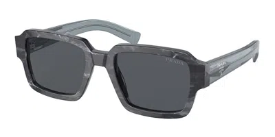 Prada Pr 02zsf Asian Fit 13f07t Men's Sunglasses Grey Size 54 In Black