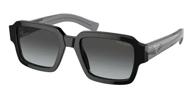 Prada Pr 02zsf Asian Fit 1ab06t Men's Sunglasses Black Size 54 In Multi