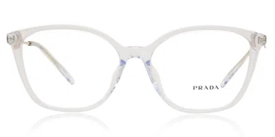 Prada Pr 02zvf Asian Fit Women's Glasses, Clear, Size 56 In Transparent