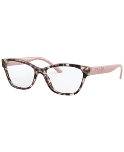 Prada Pr 03wv Women's Rectangle Eyeglasses In Pink