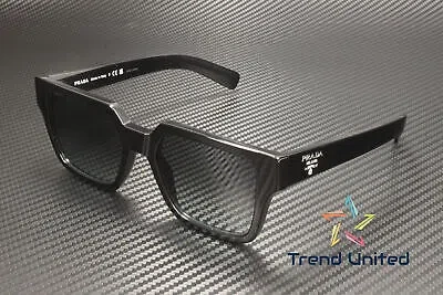 Pre-owned Prada Pr 03zs 1ab06t Black Grey Gradient Vintage 54 Mm Men's Sunglasses In Gray