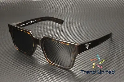 Pre-owned Prada Pr 03zs 2au08g Tortoise Black Polarized 54 Mm Men's Sunglasses In Polar Black