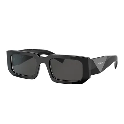 Prada Pr 06ys 09q5s0 53mm Unisex Rectangle Sunglasses In Dark Grey