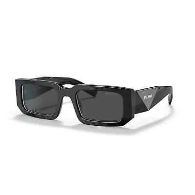 Pre-owned Prada Pr 06ys 09q5s0 Black White Grey Lenses Unisex Sunglasses Authentic In Gray