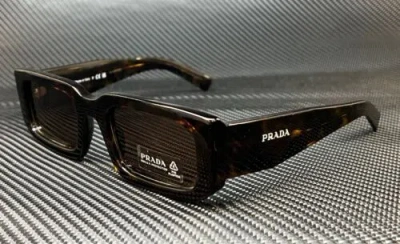 Pre-owned Prada Pr 06ys 2au8c1 Brown Havana Brown Men's 53 Mm Sunglasses