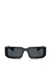 Prada Womens Black Pr 06ys Rectangle-frame Acetate Sunglasses In Black