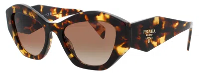 Prada Pr 07ys Mini Acetate Sunglasses 53-19-140 In Vau6s1 - Honey Havana / Brown Gradient