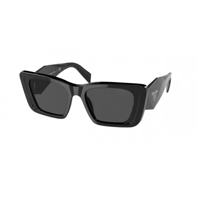 Pre-owned Prada Pr 08ys - 1ab5s0 Black - Dark Grey Women's Sunglasses 51mm Authentic In Gray