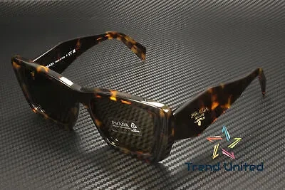 Pre-owned Prada Pr 08ys Vau01t Honey Tortoise Dark Brown 51 Mm Women's Sunglasses