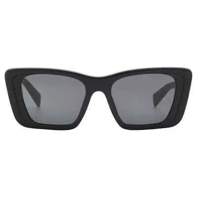 Pre-owned Prada Pr 08ys Women's Sunglasses - Black/dark Grey (1ab5s0) In Gray