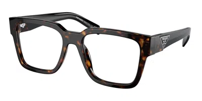 Prada Pr 08zvf Asian Fit 2au1o1 Men's Glasses Tortoiseshell Size 54 - Free Lenses - Blue Light Block Avail In Brown