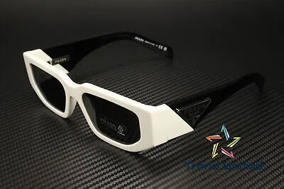Pre-owned Prada Pr 09zs 1425s0 Talc Dark Grey 54 Mm Men's Sunglasses In Gray