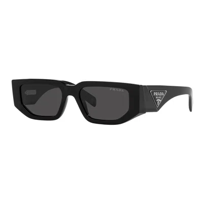 Prada Pr 09zs 1ab5s0 54mm Unisex Rectangle Sunglasses In Black