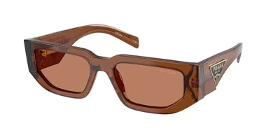 Prada Pr 09zs 20h90q Occhiali Da Sole Marroni Per Uomo In Brown