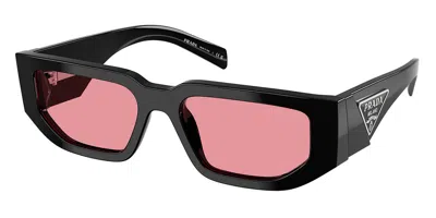 Prada Pr 09zsf Asian Fit 16k30l Men's Sunglasses Black Size 55