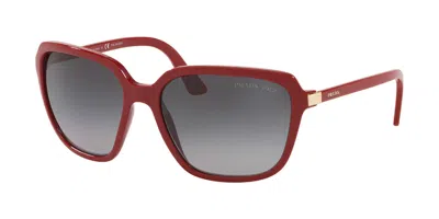 Prada Pr 10vs Polarized 5395w1 Women's Sunglasses Red Size 58 In Brown