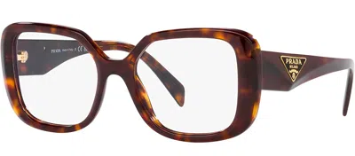 Prada Pr 10zv 2au1o1 51mm Womens Square Eyeglasses 51mm In Brown