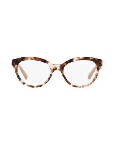 Prada Pr 11rv Woman Eyeglass Frame Pink Size 52 Acetate In Brown