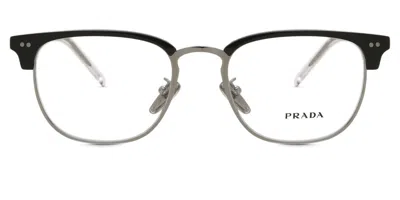 Prada Pr 11zvd Asian Fit Men's Glasses, Black, Size 54