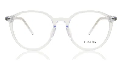 Prada Pr 12yvf Asian Fit 2az1o1 Men's Glasses Clear Size 52 - Free Lenses - Blue Light Block Available In White