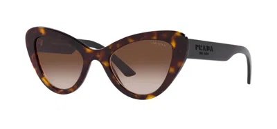 Pre-owned Prada Pr 13ys Tortoise/brown Shaded (2au6s1) Sunglasses
