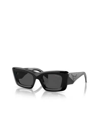 Pre-owned Prada Pr 13zs 1ab5s0 Black-dark Grey Women's Sunglasses 50mm Authentic In Gray
