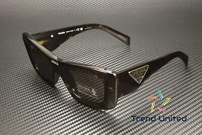 Pre-owned Prada Pr 13zs 2au06b Tortoise Dark Brown 50 Mm Women's Sunglasses