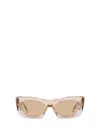 Prada Rectangular Marble Acetate Cat-eye Sunglasses In Crystal Beige