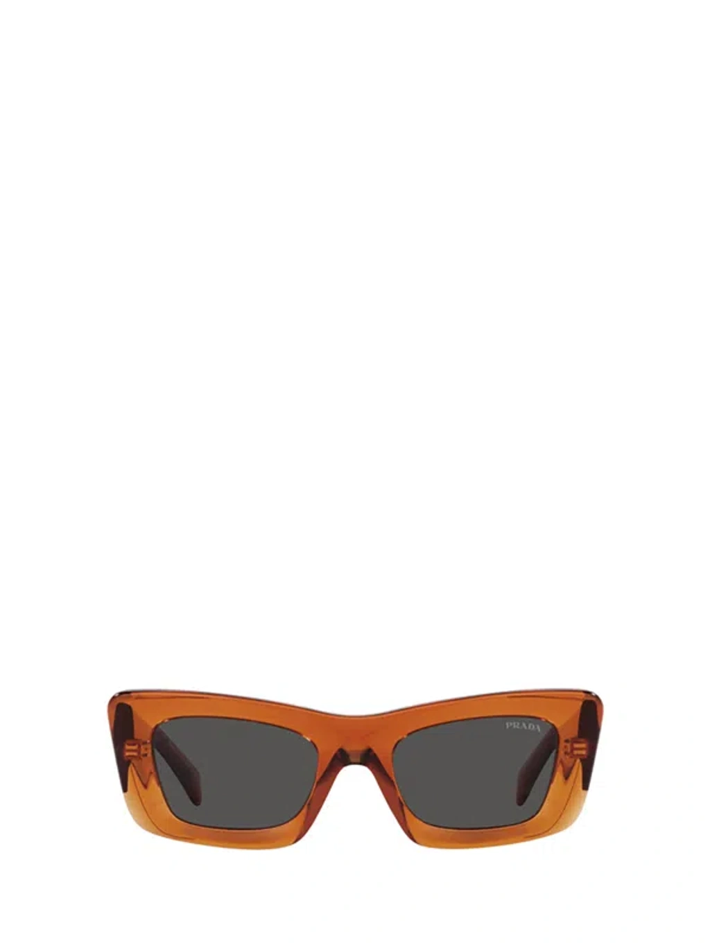 Prada Womens Orange Pr 13zs Acetate Sunglasses In Crystal  display picture 3