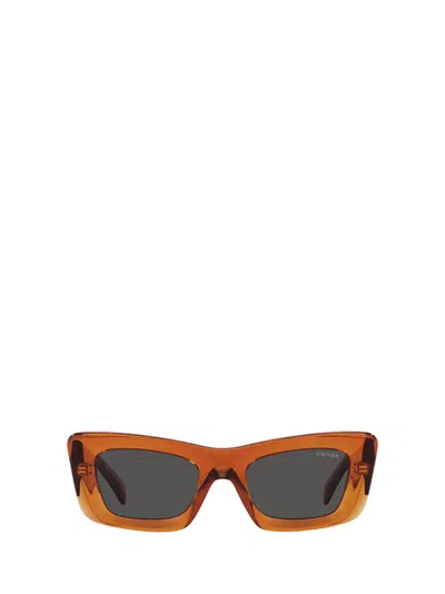 Prada Womens Orange Pr 13zs Acetate Sunglasses In Crystal Orange