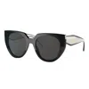 Prada Pr 14ws 09q5s0 52mm Womens Cat-eye Sunglasses In Multi